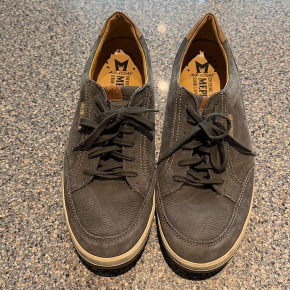 Mephisto Dark Gray Leather Sneakers Size 12 - Picture 2 of 8